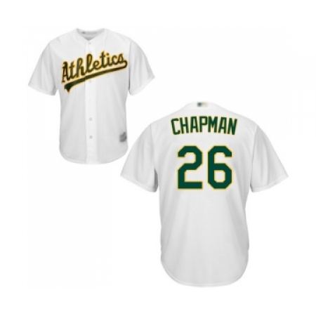 Men's Oakland Athletics #26 Matt Chapman Replica White Home Cool Base Baseball Jersey